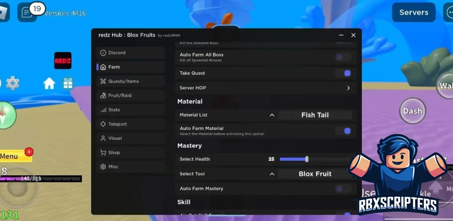Скрипт REDz Hub на Blox Fruits